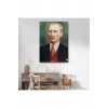 Atatürk Portre Tablosu Mustafa Kemal Atatürk Dikdörtgen Dekoratif Kanvas Tablo-CS-69