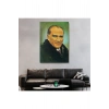 Atatürk Portre Tablosu Mustafa Kemal Atatürk Dikdörtgen Dekoratif Kanvas Tablo-CŞ-70