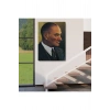 Atatürk Portre Tablosu Mustafa Kemal Atatürk Dikdörtgen Dekoratif Kanvas Tablo-DH-85