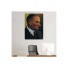 Atatürk Portre Tablosu Mustafa Kemal Atatürk Dikdörtgen Dekoratif Kanvas Tablo-DH-85