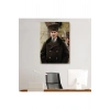 Atatürk Portre Tablosu Mustafa Kemal Atatürk Dikdörtgen Dekoratif Kanvas Tablo-FA-125