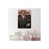 Atatürk Portre Tablosu Mustafa Kemal Atatürk Dikdörtgen Dekoratif Kanvas Tablo-FH-132