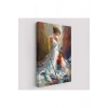Beyaz Elbiseli Kemani Kadın Duvar Tablosu-6380