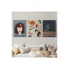 Çağdaş, Modern, Soyut Pastel 3 lü Duvar Tabblo Seti-AH-8