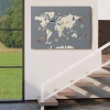 Çocuk Odası İçin Dekoratif Dünya Haritası Kanvas Duvar Tablosu-3698