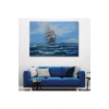 Dalgalı Okyanustaki Büyük Yelkenli Duvar Tablosu-1215