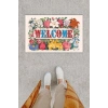 Dijital Baskı Dekoratif Welcome Renkli Kapı Önü Paspası K-1249