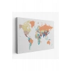 Dünya Haritası  Dekoratif Kanvas Tablo 1061