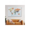 Dünya Haritası  Dekoratif Kanvas Tablo 1061