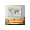 Dünya Haritası  Dekoratif Kanvas Tablo 1071