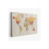 Dünya Haritası  Dekoratif Kanvas Tablo 1078