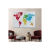 Dünya Haritası  Dekoratif Kanvas Tablo 1090