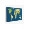 Dünya Haritası  Dekoratif Kanvas Tablo 1101