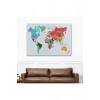 Dünya Haritası  Dekoratif Kanvas Tablo 1104