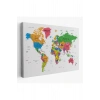 Dünya Haritası Dekoratif Kanvas Tablo Son Derece Detaylı ve Eğitici 1572