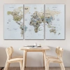 Dünya Haritası Dekoratif Kanvas Tablo Son Derece Detaylı ve Eğitici 1584
