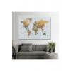 Dünya Haritası Dekoratif Kanvas Tablo Son Derece Detaylı ve Eğitici 1585