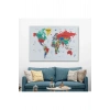 Dünya Haritası Dekoratif Kanvas Tablo Son Derece Detaylı ve Eğitici 1591