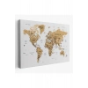 Dünya Haritası Dekoratif Kanvas Tablo Son Derece Detaylı ve Eğitici 1595