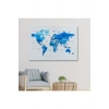 Dünya Haritası Dekoratif Kanvas Tablo Ülke ve Başkentli  1501
