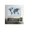 Dünya Haritası Dekoratif Kanvas Tablo Ülke ve Başkentli 1515