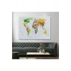 Dünya Haritası Detaylı Dekoratif Kanvas Tablo 1059