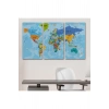 Dünya Haritası Kanvas Tablo Çok Ayrıntılı Dekoratif ve Okyanuslu 2189