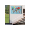 Dünya Haritası Kanvas Tablo Son Derece Detaylı Dekoratif Okyanuslu-2021