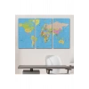Dünya Haritası Meridyenli  Dekoratif Kanvas Tablo 1068