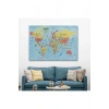 Dünya Haritası Tablo Son Derece Detaylı Dekoratif Okyanuslu-2019