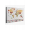 Dünya Haritası Ülke Bayraklı ve Başkentli Kanvas Tablo 1941