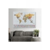 Dünya Haritası Ülke Bayraklı ve Dekoratif Kanvas Tablo 2381