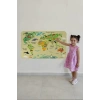 Eğitici Dünya Haritası Dünya Atlası Çocuk ve Bebek Odası Duvar Sticker-60x105-3772