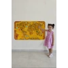Eğitici Dünya Haritası Dünya Atlası Çocuk ve Bebek Odası Duvar Sticker-60x105-3781