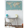 Eğitici Dünya Haritası Dünya Atlası Çocuk ve Bebek Odası Duvar Sticker-60x105-3786