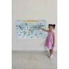 Eğitici Dünya Haritası Dünya Atlası Çocuk ve Bebek Odası Duvar Sticker-60x105-3791