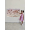 Eğitici Dünya Haritası Dünya Atlası Çocuk ve Bebek Odası Duvar Sticker -60x105-3799