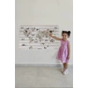 Eğitici Dünya Haritası Dünya Atlası Çocuk ve Bebek Odası Duvar Sticker -60x105-3803