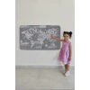 Eğitici Dünya Haritası Dünya Atlası Çocuk ve Bebek Odası Duvar Sticker -60x105-3811