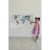 Eğitici Dünya Haritası Dünya Atlası Çocuk ve Bebek Odası Duvar Sticker -60x105-3815