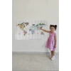 Eğitici Dünya Haritası Dünya Atlası Çocuk ve Bebek Odası Duvar Sticker -60x105-3825