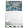 Eğitici Dünya Haritası Dünya Atlası Çocuk ve Bebek Odası Duvar Sticker -60x105-3827