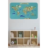 Eğitici Dünya Haritası Dünya Atlası Çocuk ve Bebek Odası Duvar Sticker -60x105-3829