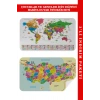 Eğitici - Öğretici Dünya ve Türkiye Haritası Çocuk Odası Duvar Sticker-60x105-3885