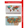 Eğitici - Öğretici Dünya ve Türkiye Haritası Çocuk Odası Duvar Sticker-60x105-3886