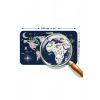 Eğitici ve Bayraklı Dünya Haritası Dünya Atlası Çocuk ve Bebek Odası Duvar Sticker-60x105-3819