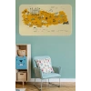 Eğitici ve Öğretici Cocuk Odası Türkiye Haritası Duvar Sticker-60x105-3872