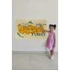 Eğitici ve Öğretici Cocuk Odası Türkiye Haritası Duvar Sticker-60x105-3872