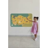 Eğitici ve Öğretici Cocuk Odası Türkiye Haritası Duvar Sticker-60x105-3873