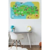 Eğitici ve Öğretici Cocuk Odası Türkiye Haritası Duvar Sticker-60x105-3876